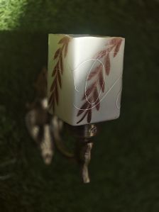 Sqaure Leaf Finish White Wall Sconce