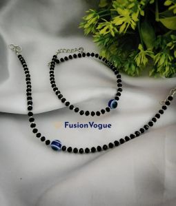 Oxidized Black Beads Evil Eye Nazarbattu Women Anklet