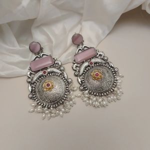 Women Silver Replica Danglers Earring