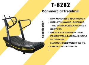 t 6262 curved commercial treadmill