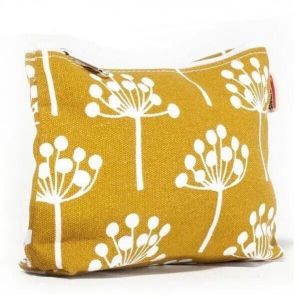 Organic Makeup Pouch Flower Printed Cotton Cosmetic Bag