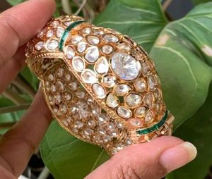 Designer Heritage Polki Kundan Kada Openable