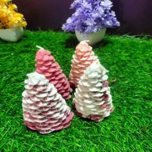 Green Paraffin Wax Tree Decorative Candle