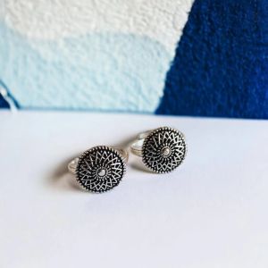 Women Silver Plated Mandala Toe Rings