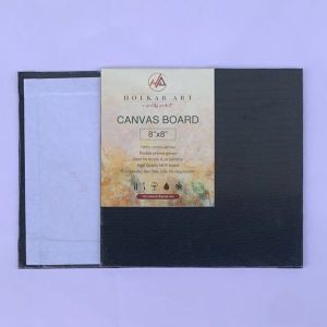 8x8 Inch Black Canvas Board