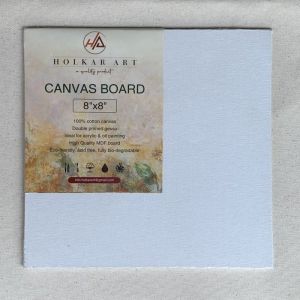 8x8 Inch White Canvas Board