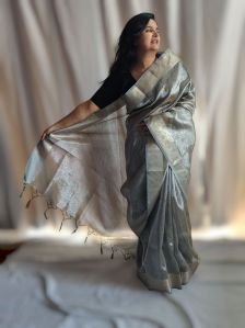 Semi Tissue Zari Weaving Soft Silk Saree