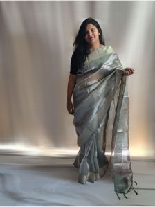 Semi Tissue Zari Weaving Soft Silk Saree