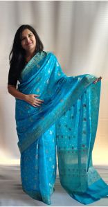 Banarasi Bandhani Pure Silk Saree