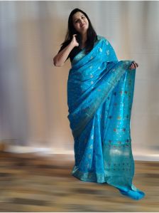 Banarasi Bandhani Pure Silk Saree
