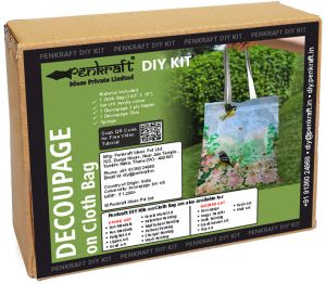 cloth bag diy decoupage art