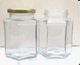 400 ML Hexa Glass Jar