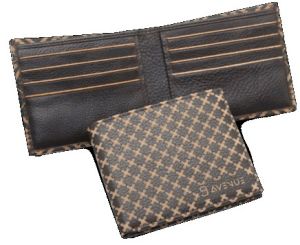 Male Bi Fold Slim Leather Wallet