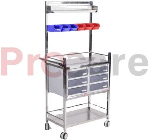 Crash Cart Trolley Stainless Steel