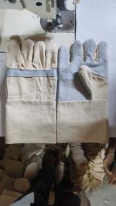 Pure Chrome Canvas Leather Hand Glove