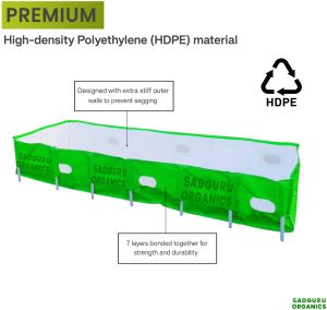 350GSM 12x4x2FT HDPE Vermi Compost Bed