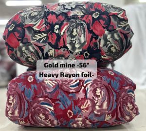 Multidesign Heavy Rayon Foil Printed Fabric