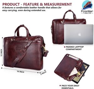 Leather executive hand bag