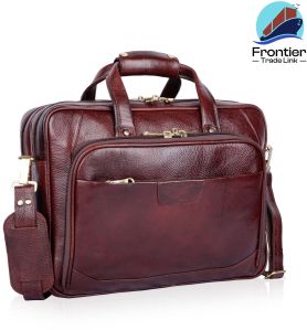 Leather Messenger Laptop Bag