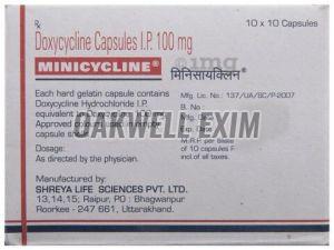 Minicycline 100mg Capsules