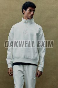 Mens Loose Fit Zip -Top Sweatshirt