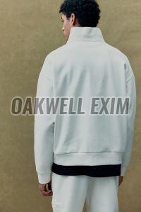 Mens Loose Fit Zip -Top Sweatshirt