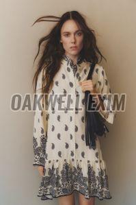 Ladies Patterned Viscose Dress