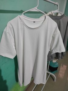 SUM015 Unisex White Ribbed T Shirt