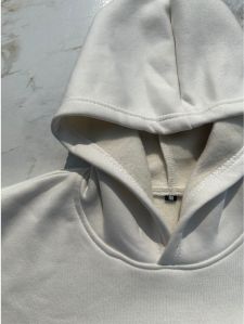WIN001 Unisex White Poly Cotton Hoodie