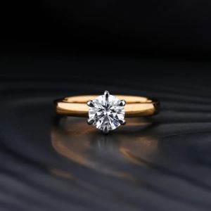 1 CT Round Diamond Solitaire Engagement Ring
