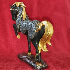 Luxury Black &AMP; Gold Horse Figurine