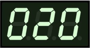 12x6 Inch Green Token Number Display Board