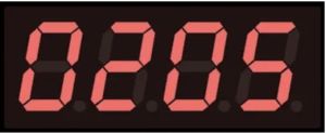 16x6 Inch Red Token Number Display Board