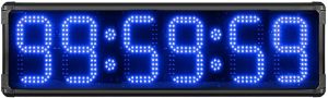 30x12 Inch Blue Digital Clock