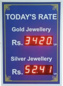 Gold Rate Blue Display Board