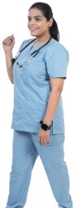 Sky Blue Hospital Scrub Suit