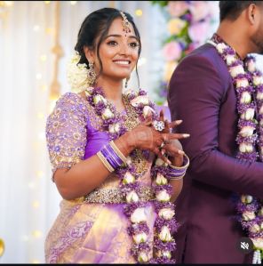 Lite Pink and Lavender Colour Garland for Marriage