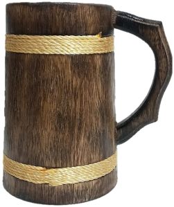 Wooden Beer Mug Set of 2