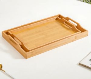 Wooden Serving Tray Set