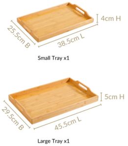 Wooden Serving Tray Set