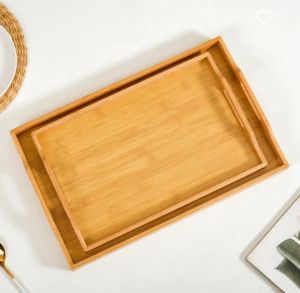 Wooden Serving Tray Set