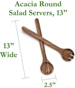 Acacia Round Salad Servers 13\