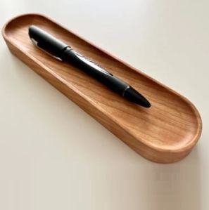 Walnut, Cherry and Maple Wood Desk Tray, Pen Tray