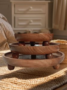 Wooden Round Serving Platter