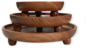 Wooden Round Serving Platter