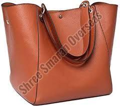 Double Handle Leather Fabric Tote