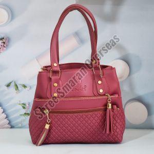 Textured Finish Ladies Leather Handbag