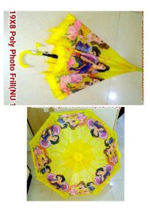 19x8 Inches Poly Photo Frill Umbrella