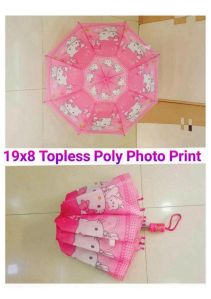 19x8 Inches Topless Poly Photo Print Umbrella