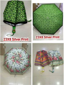 23x8 Inches Silver Print Umbrella